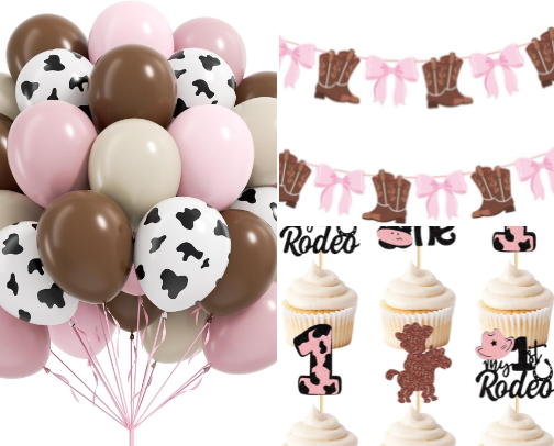 It IS my 1st Rodeo - baby’s first bday party theme cover photo collage