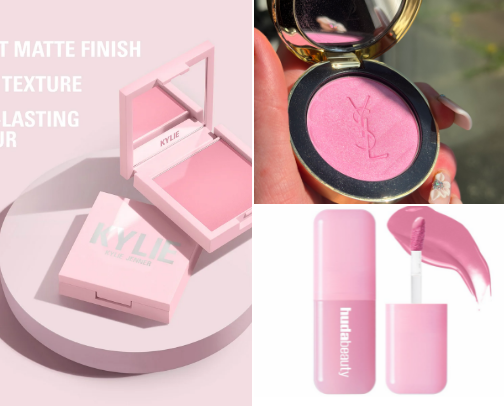 Baby pink makeup 🎀 cover photo collage