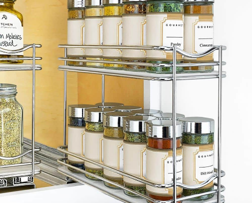 Roll out spice rack cover photo collage