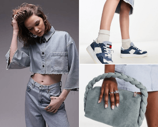All denim cover photo collage
