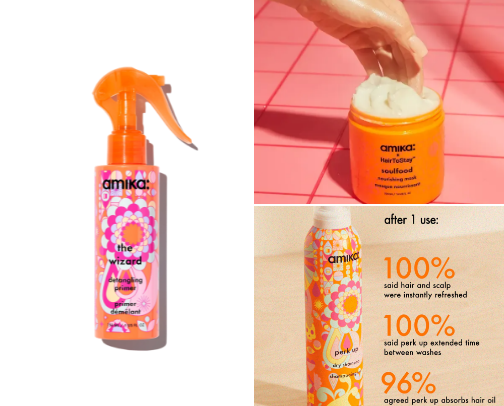 Amika hair faves cover photo collage