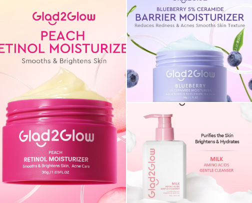 Glad2Glow Moisturizer🔥 cover photo collage