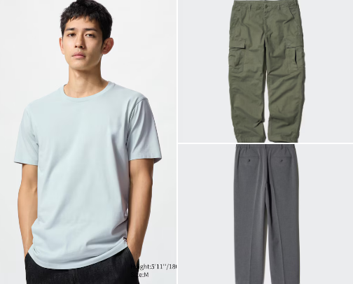 Simple, modern, comfortable "Uniqlo" elevates everyday essentials. cover photo collage