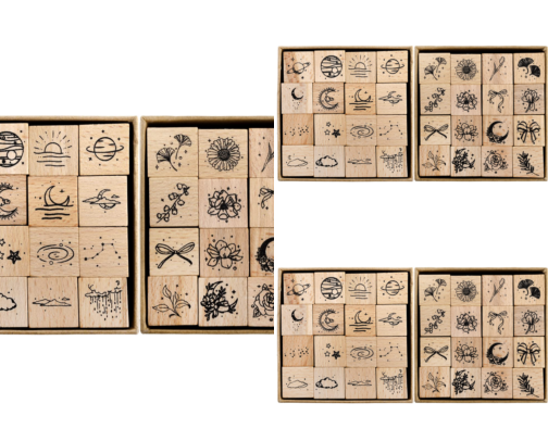 Free PDF - Hacaroa 32 Pieces Wooden Rubber Stamp Set, Moon Star Botanical Decorative Wood Stamps for Journal, Diary, Scrapbook, Planner, Letter, DIY Craft, Card Making creative stamp picks cover photo collage