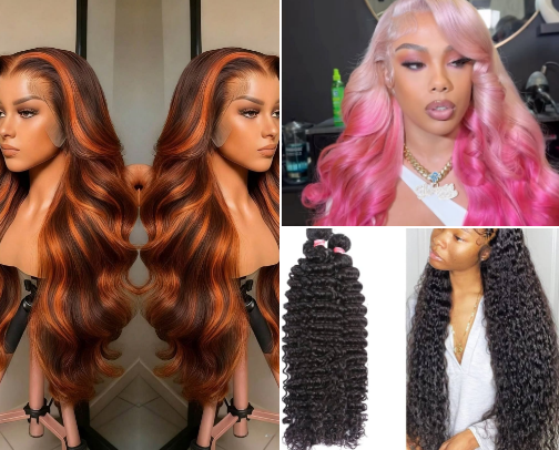 Luxury Wigs And Bundles That Slay Every Look cover photo collage