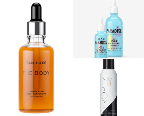 my favorite self tanning products🤍 cover photo collage