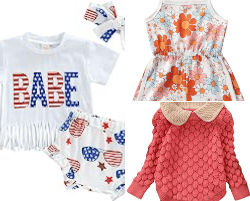Amazon Toddler Girls Clothes cover photo collage