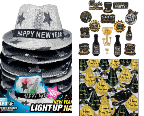 New Year Party Decorations cover photo collage