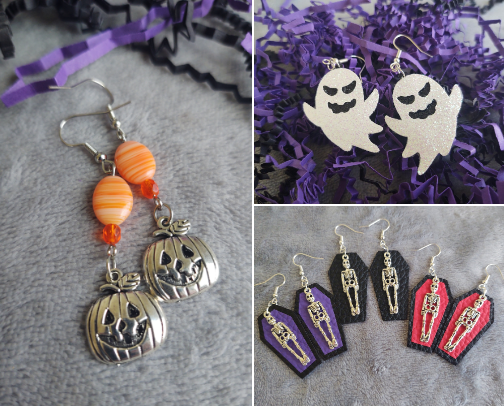 Halloween and Spooky Jewelry cover photo collage