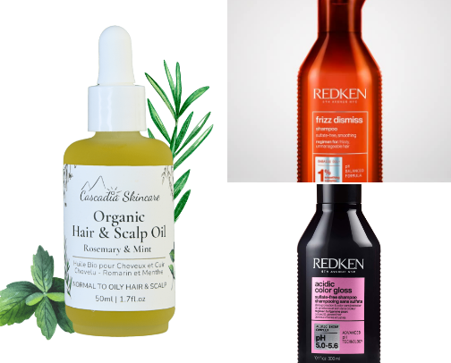 Hair care for glossy, healthy hair cover photo collage