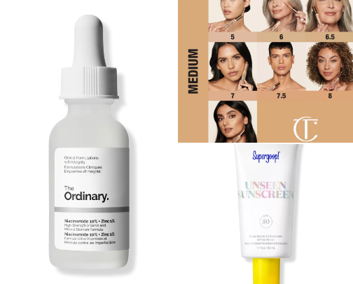 Beauty products cover photo collage