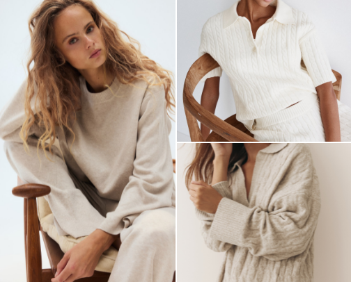 h&m matching sets made for couch days☁️ cover photo collage