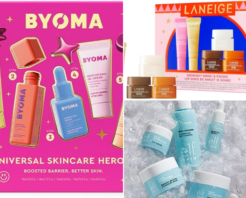 holiday gifts for skincare lovers cover photo collage