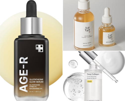 Brightening & Glow-Enhancing Serums cover photo collage