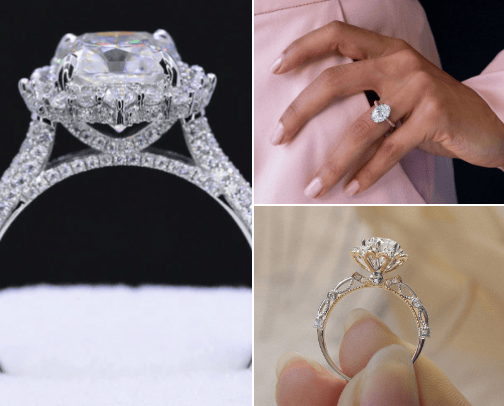 Wedding rings cover photo collage
