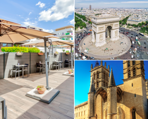Walkable Sights, Quiet Corners & Easy City Days Montpellier, France cover photo collage