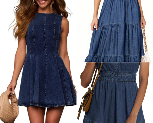 Cute Denim Dresses For Everyday Wear cover photo collage
