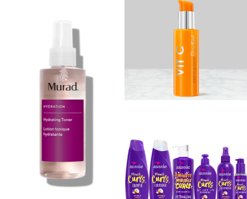 Skin and hair care cover photo collage