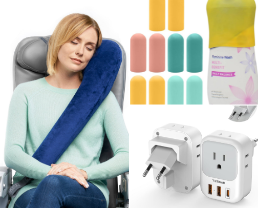 Traveling Abroad?? Things I took with me!! cover photo collage