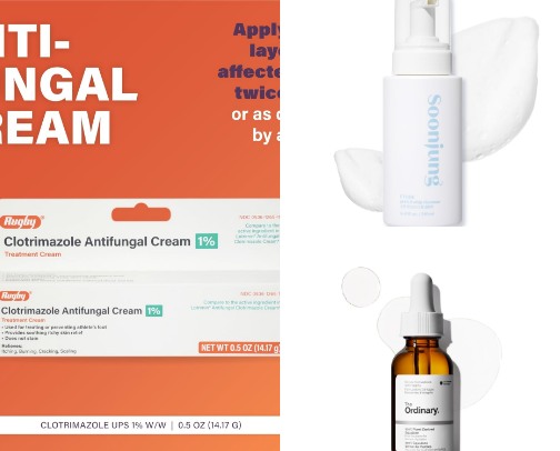 Products to PURGE fungal acne a.k.a. Malassezia 💀✨️ Keeping clear skin! cover photo collage