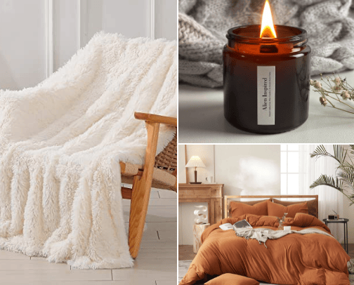 cozy home vibes cover photo collage
