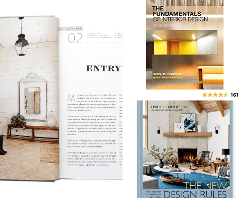 Interior books  cover photo collage