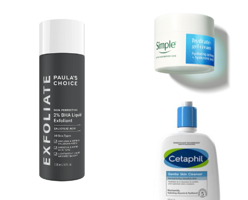 Skincare routine cover photo collage