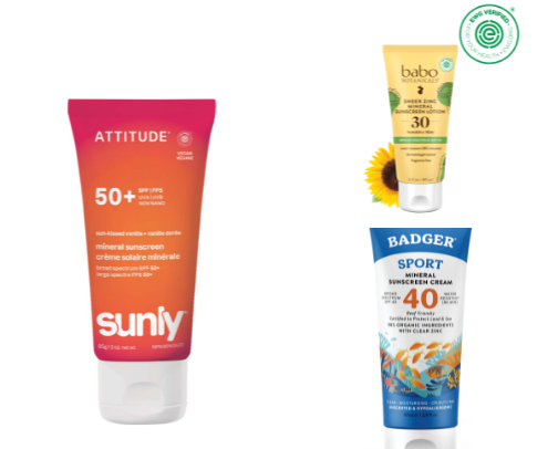 Low to Non-Toxic Sunscreen/ Sunblock cover photo collage