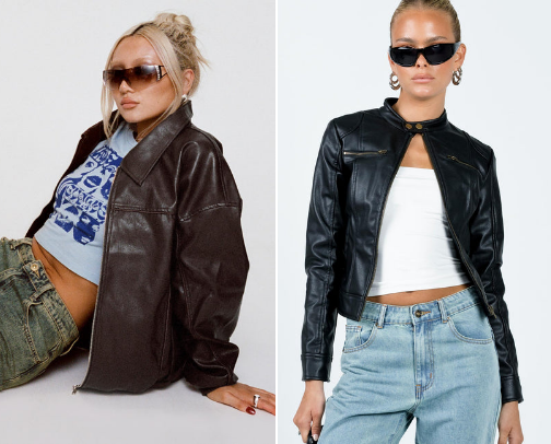 Fabulous (Faux) Leather Jackets cover photo collage