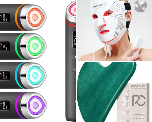 Devices Used To Maximize Skincare Products cover photo collage