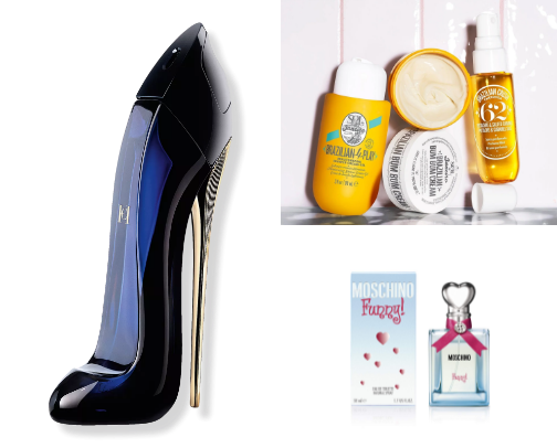 parfumes/body mists cover photo collage