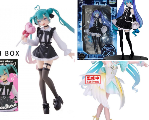 my DREAM Hatsune Miku figure collection ੈ✩‧₊˚ cover photo collage