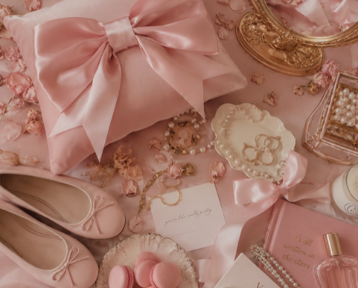 Bow, Blush & Beautiful: The Ultimate Coquette Girl Shopping List cover photo collage