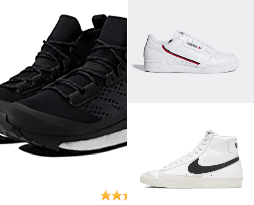 Men's and women's sneakers cover photo collage