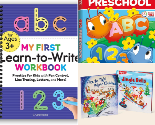 Fine Motor + Skill-Building Books (Cutting, Tracing, Writing Prep) cover photo collage
