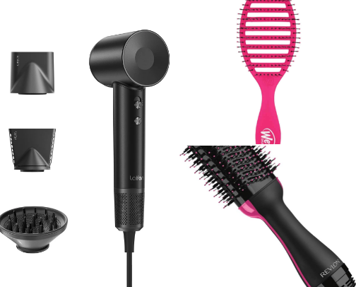 favourite hair tools 🪮🎀✨ cover photo collage