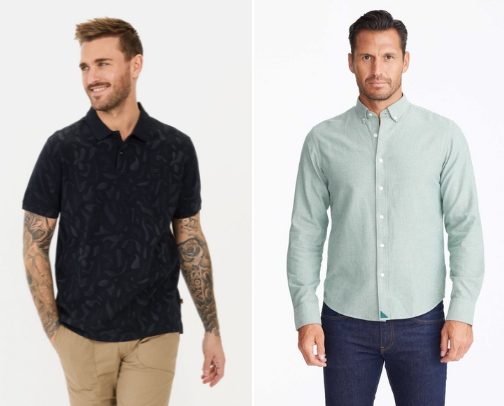 "A real man knows when to dress casually and when to make an impression." cover photo collage