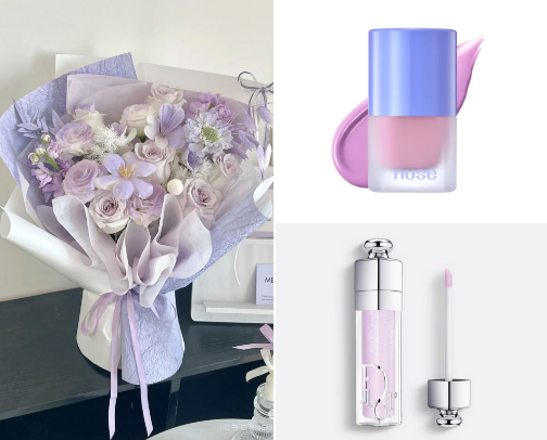 Lavender makeup 🪻 cover photo collage