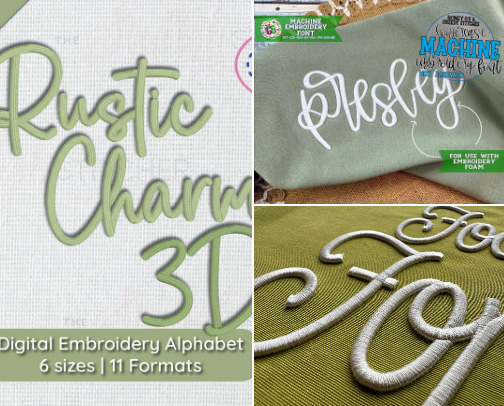 Embroidery Fonts cover photo collage