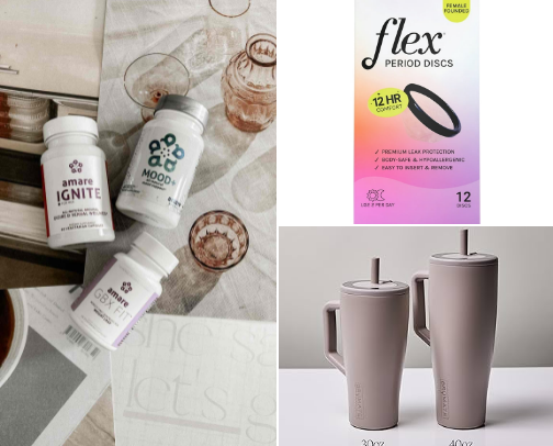 toddler mom wellness must haves 
(mind, body + hormones) cover photo collage