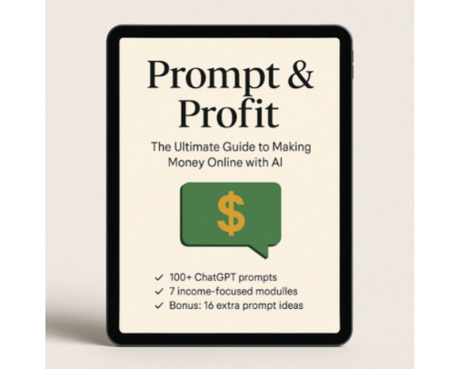 The Ultimate Guide to Making Money Online with AI cover photo collage