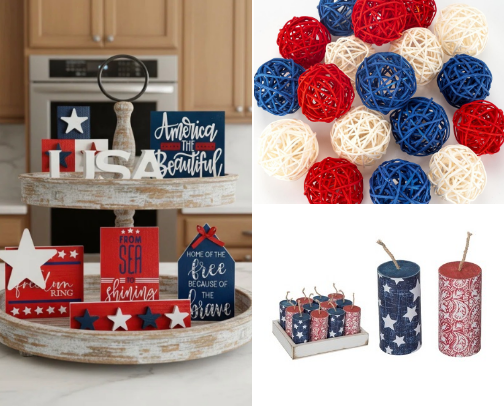 Red, White, & Blue- Patriotic Decor cover photo collage