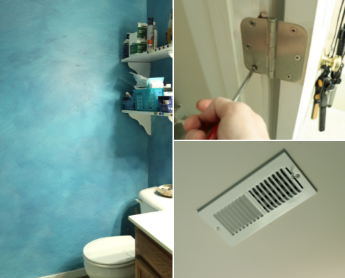 Easy bathroom makeover ideas that don't require construction! cover photo collage