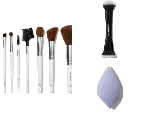 Accessories for makeup cover photo collage