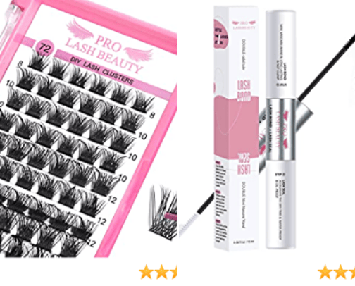 Amazon Lashes!! (DIY) | Easy Installation | Baddie on a Budget | DIY LASH EXTENSIONS cover photo collage