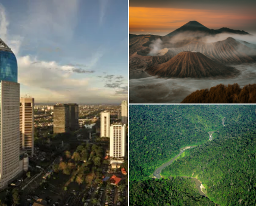 Indonesia 🇮🇩🏝️🌋 cover photo collage