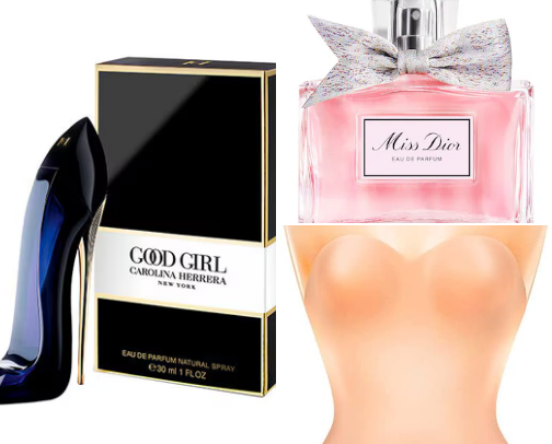 Perfumes and mists cover photo collage