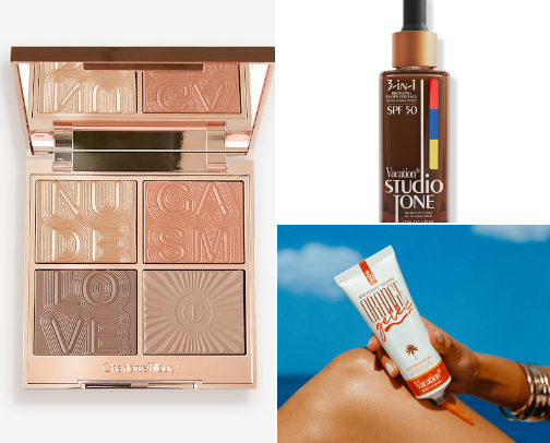 beauty + skincare cover photo collage