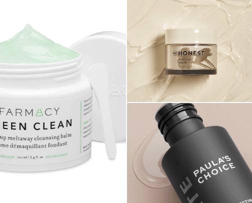Clean girl skincare products cover photo collage