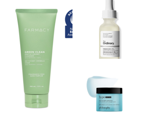 skincare routine cover photo collage